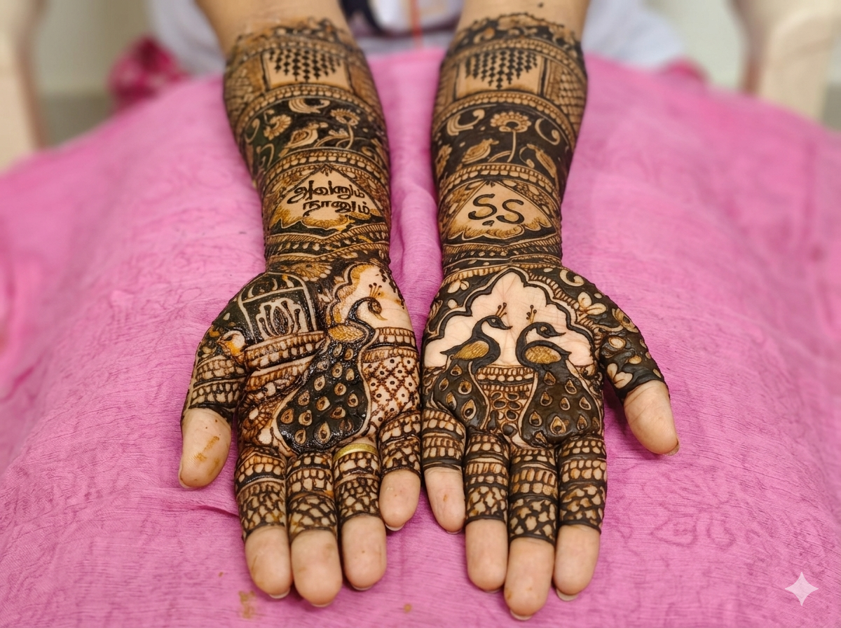 Bridal Mehndi design on hands