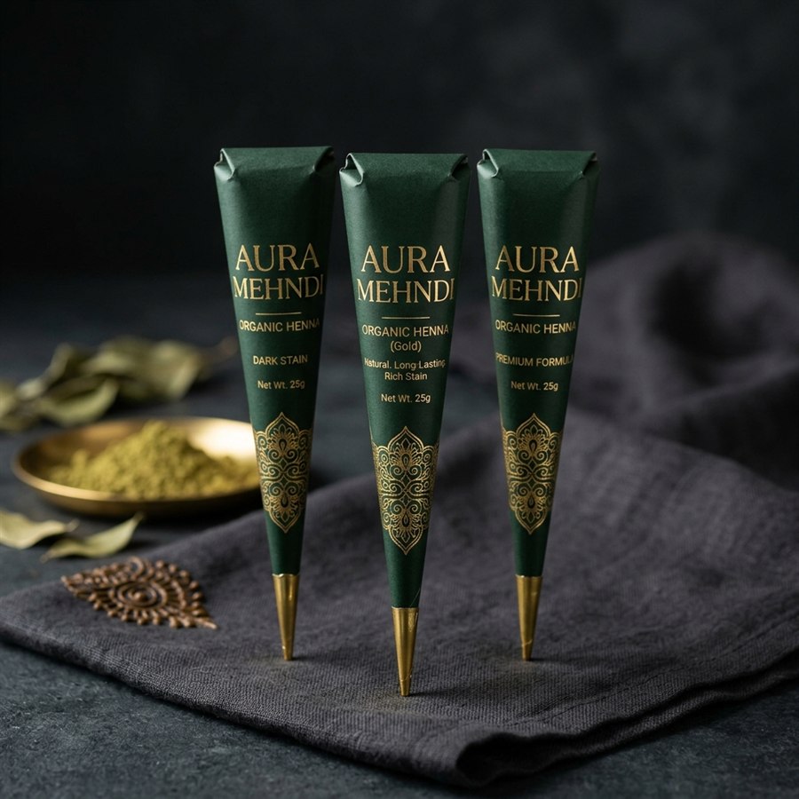 Organic Mehndi Cones pack